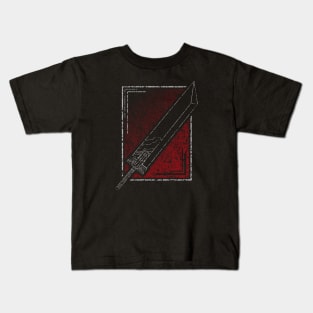 Buster Sword Outlined Kids T-Shirt